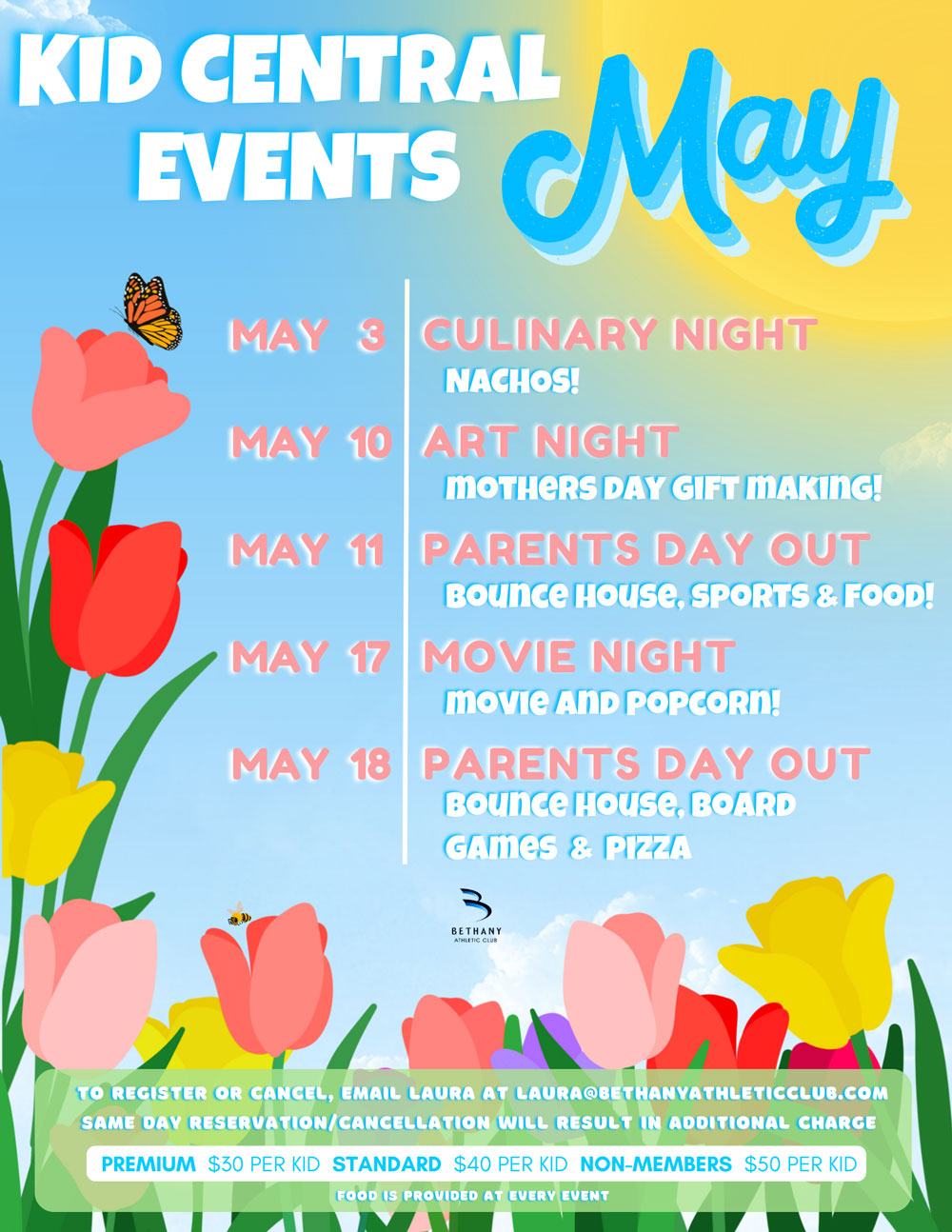 Kid daycare events in Portland Oregon at Bethany Athletic Club