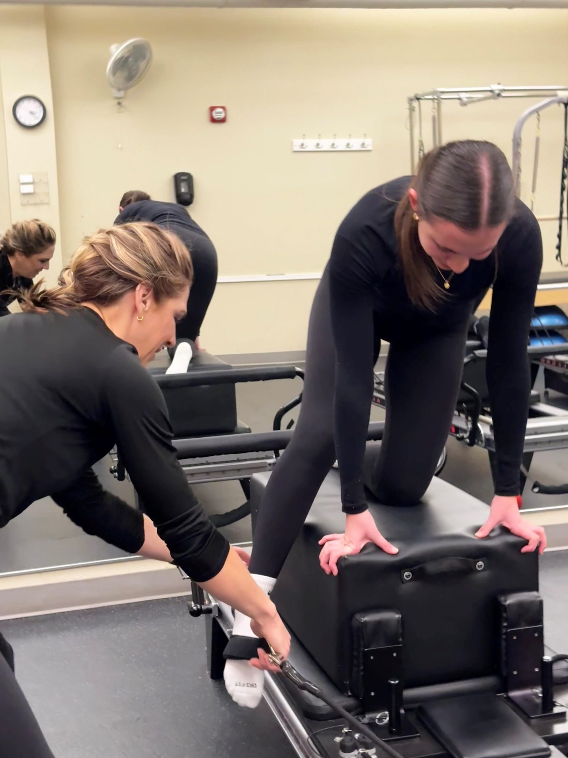 Breanna Smith pilates reformer certified instructor training in a session