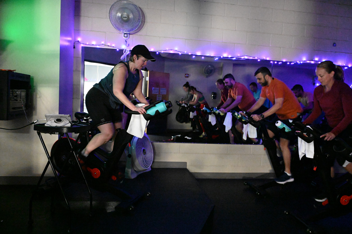 Cycling class at Bethany Athletic Club in Portland Oregon