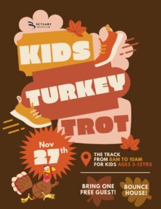 Kids Turkey Trot Flyer at Bethany Athletic Club in Portland Oregon