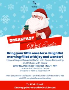 Breakfast With Santa at Bethany Athletic Club in Portland Oregon